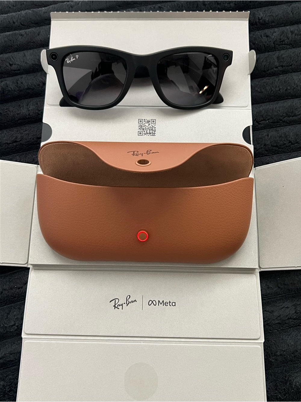 Ray-Ban Black Sunglasses with Brown Case